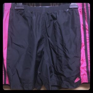 Navy / Hot pink Adidas shorts